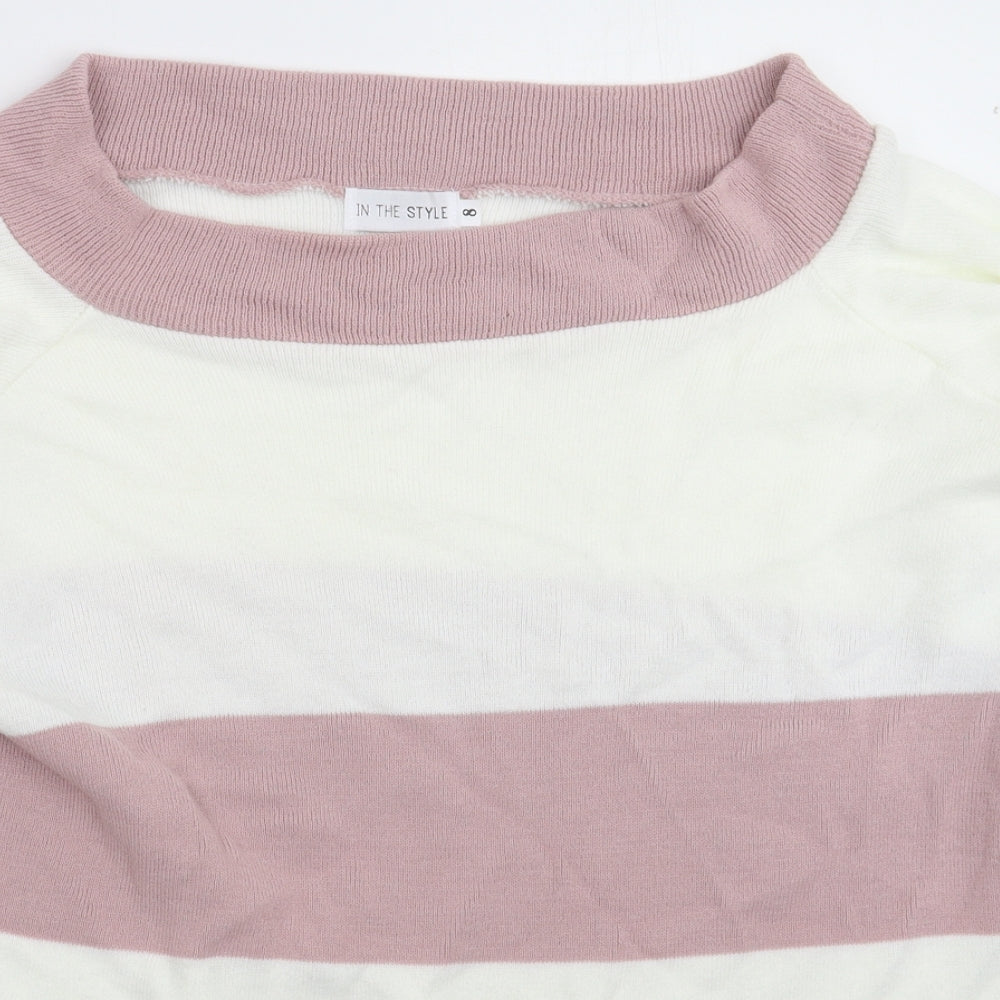 Womens UK Size 8 In the Style White Pullover Jumper