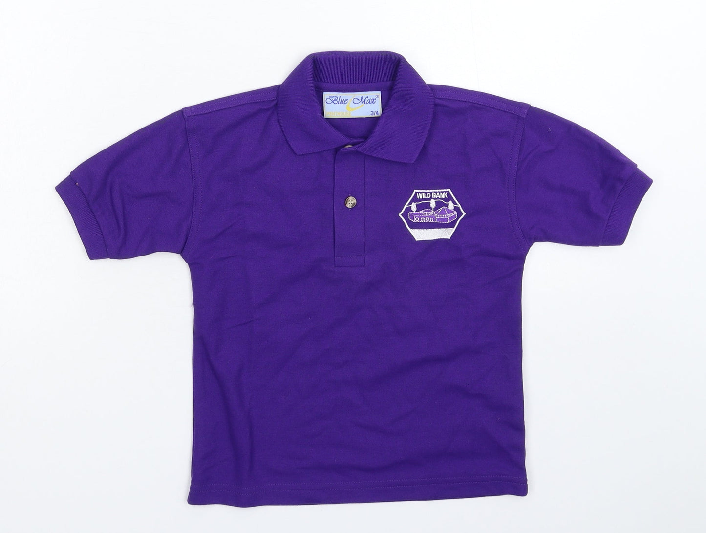 Blue Max Boys Purple   Basic Polo Size 3-4 Years