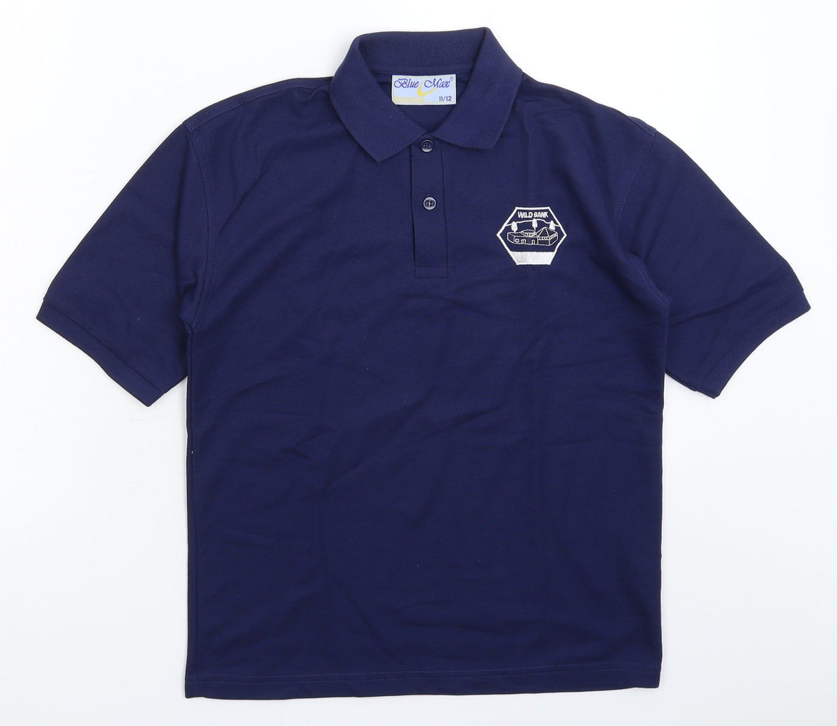 Additional front view of Blue Max boys’ blue basic polo, size 11-12, years