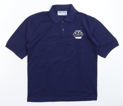 Additional front view of Blue Max boys’ blue basic polo, size 11-12, years