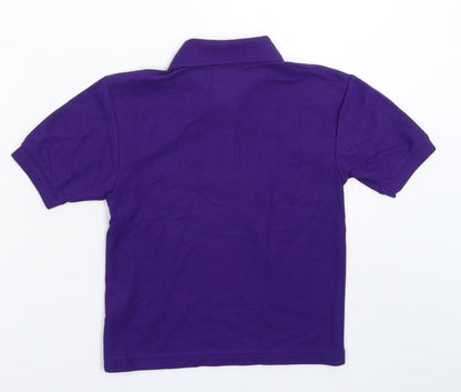 Fruit of the Loom Boys Purple   Basic Polo Size 3-4 Years