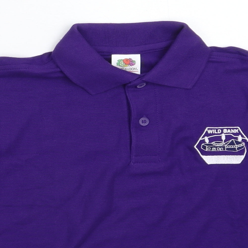 Fruit of the Loom Boys Purple   Basic Polo Size 3-4 Years