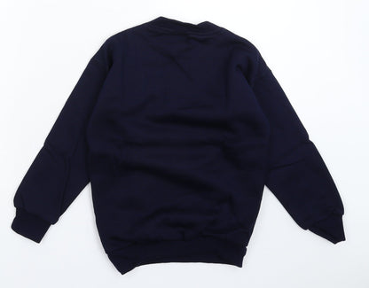 Back view of MCS boys’ blue pullover sweatshirt, size S