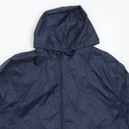 Mens UK Size S Result Blue Rain Coat