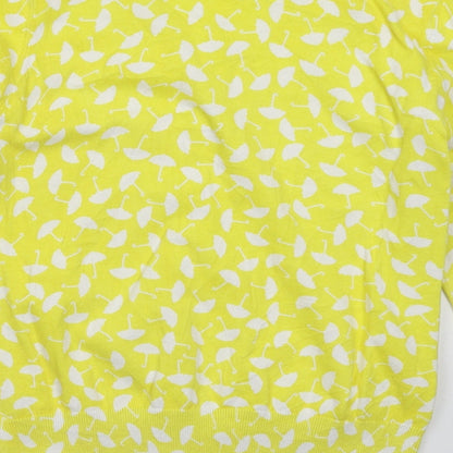 Womens UK Size 10 Red Herring Yellow Cardigan Jumper