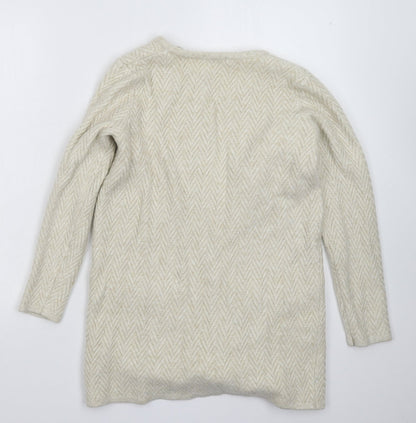 TU Womens Beige  Knit Cardigan Jumper Size M