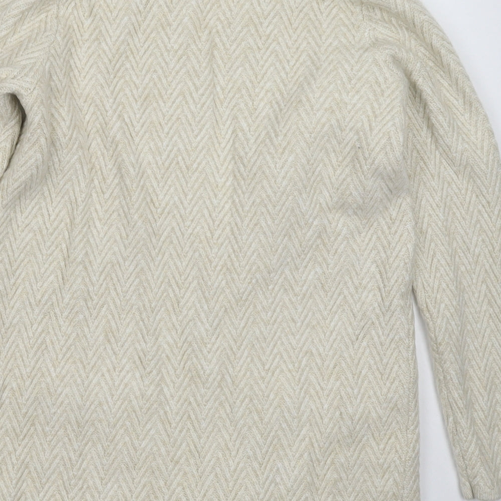 TU Womens Beige  Knit Cardigan Jumper Size M