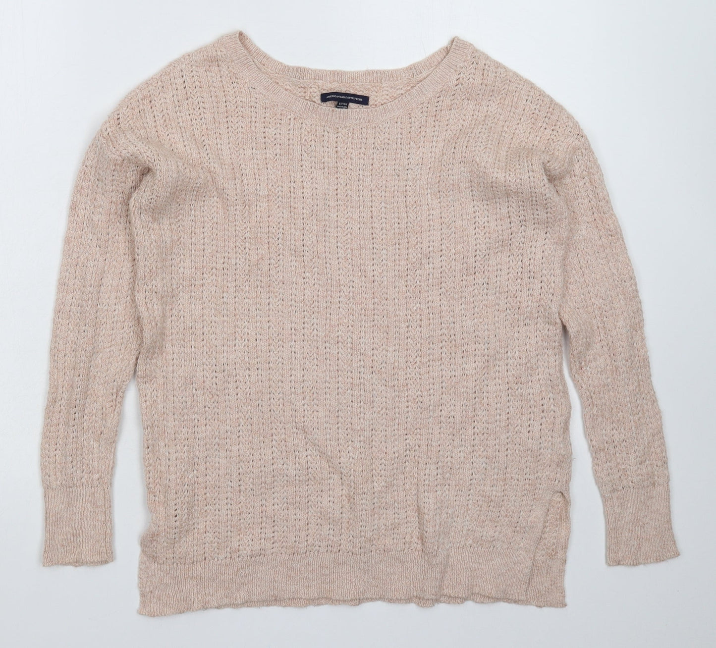 American Eagle Outfitters Womens Beige  Knit Pullover Jumper Size S