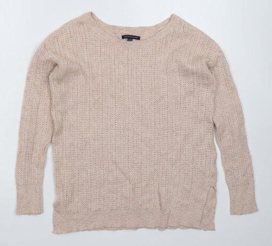 American Eagle Outfitters Womens Beige  Knit Pullover Jumper Size S