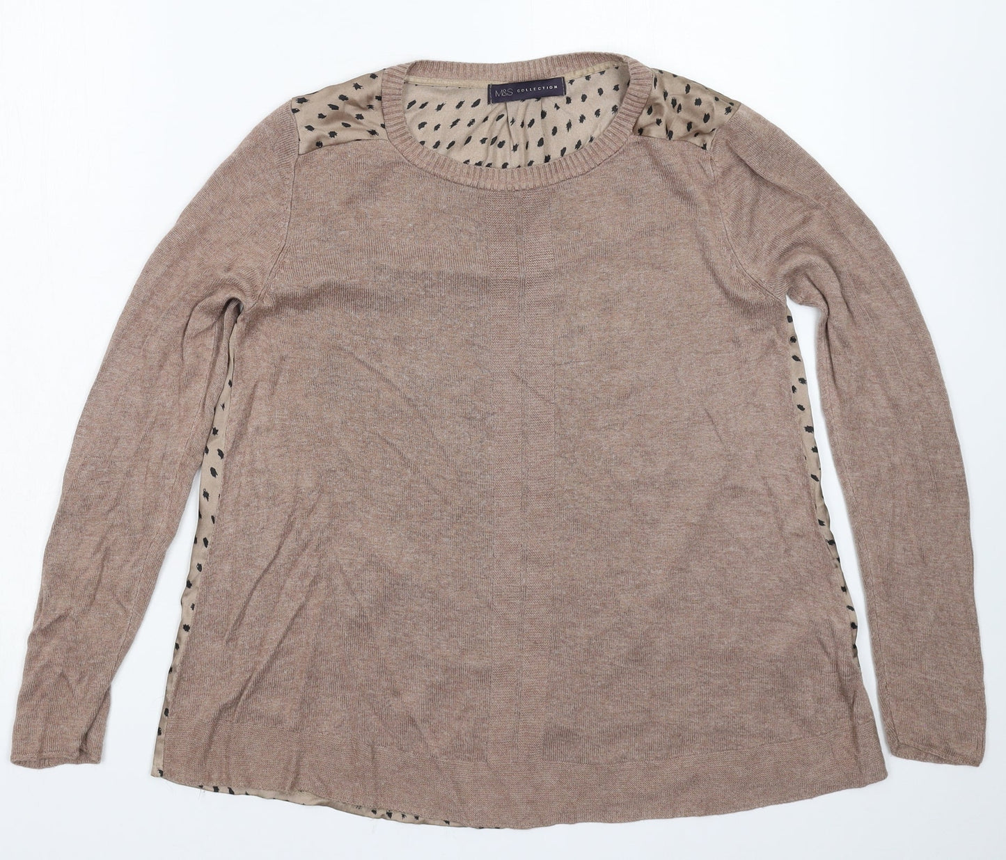 Womens UK Size 12 Marks and Spencer Grey Pullover Jumper