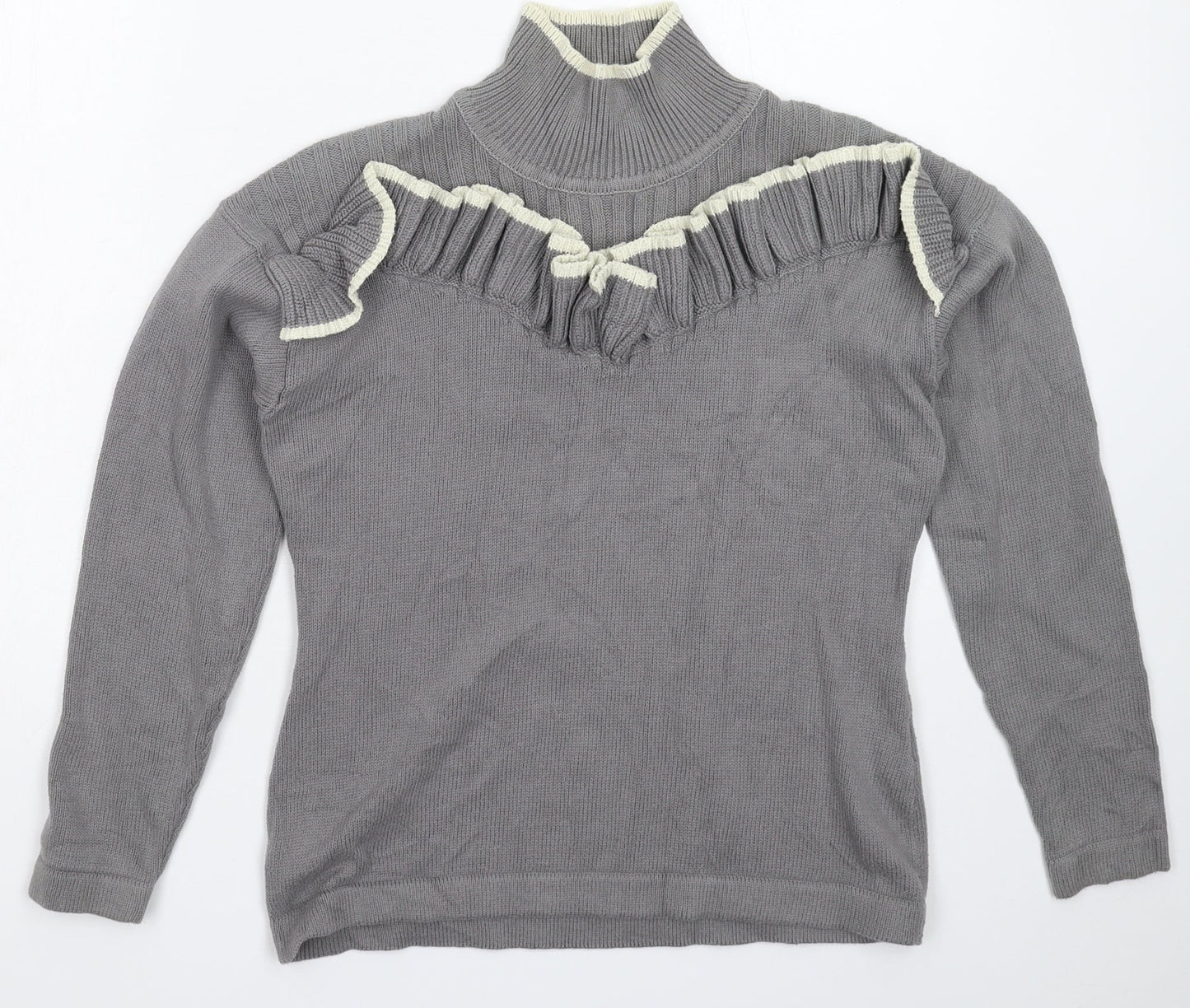 Womens UK Size 10 Blue Inc Grey Pullover Jumper