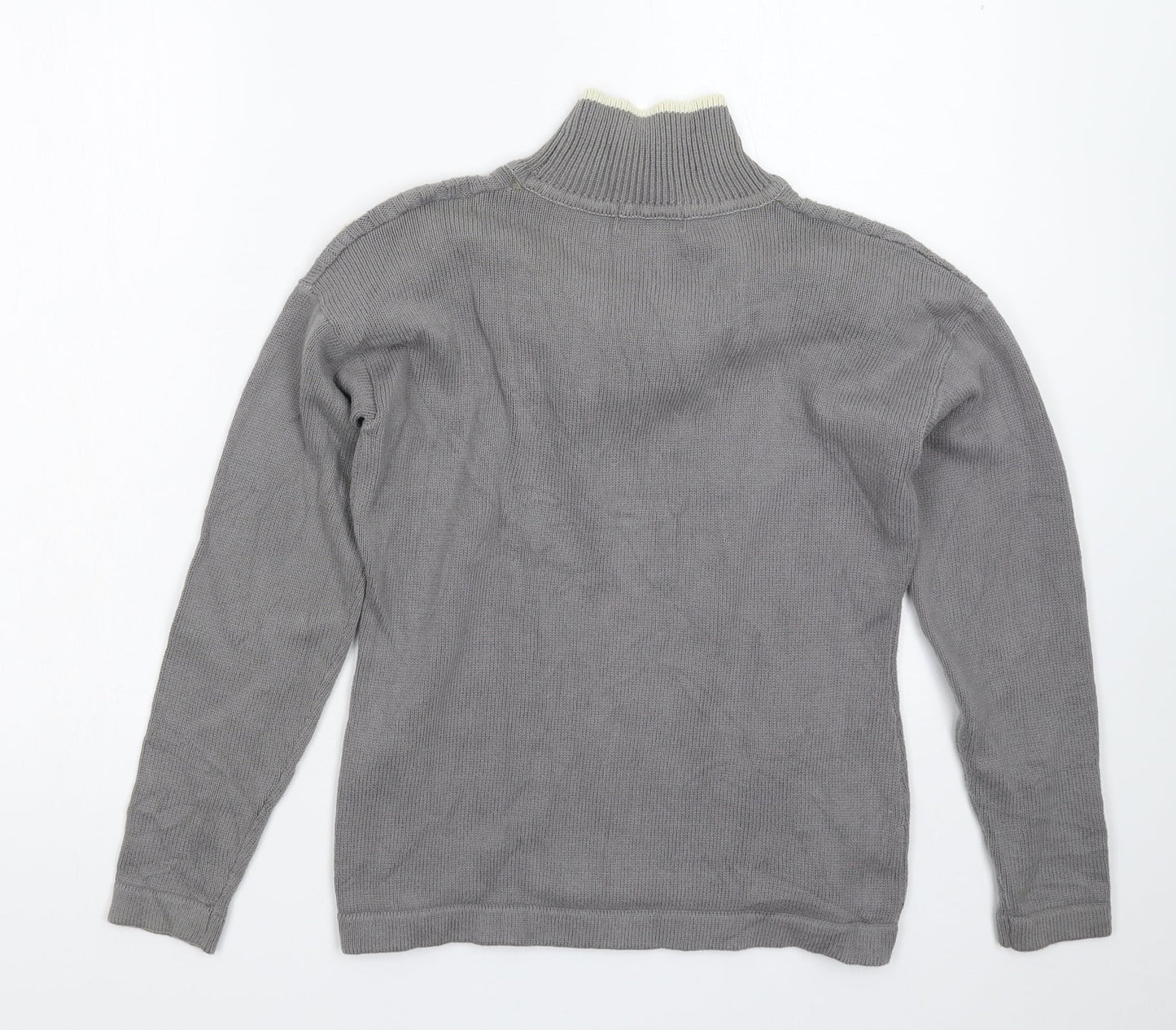 Womens UK Size 10 Blue Inc Grey Pullover Jumper