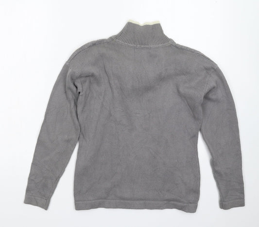 Womens UK Size 10 Blue Inc Grey Pullover Jumper