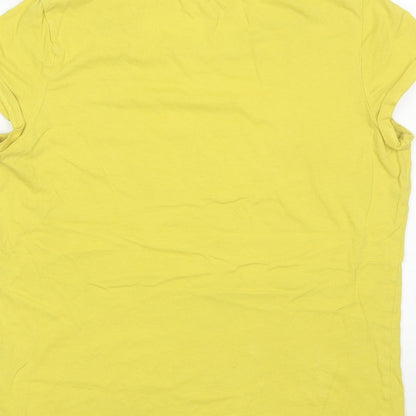 Womens UK Size M Q/S Yellow Basic T-Shirt