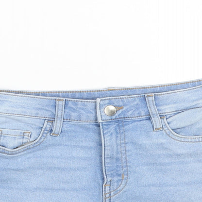 H&M Womens Blue  Denim Cut-Off Shorts Size 4