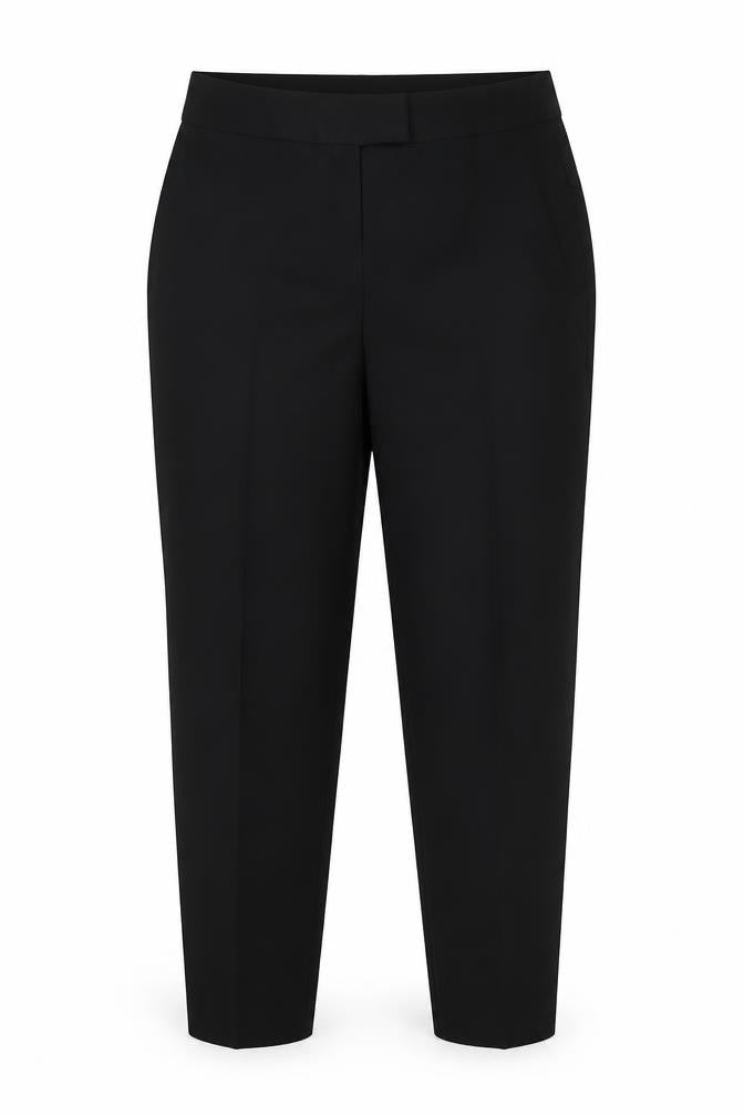 Front view of George women’s black carrot trousers, size UK 12, 29-inch leg