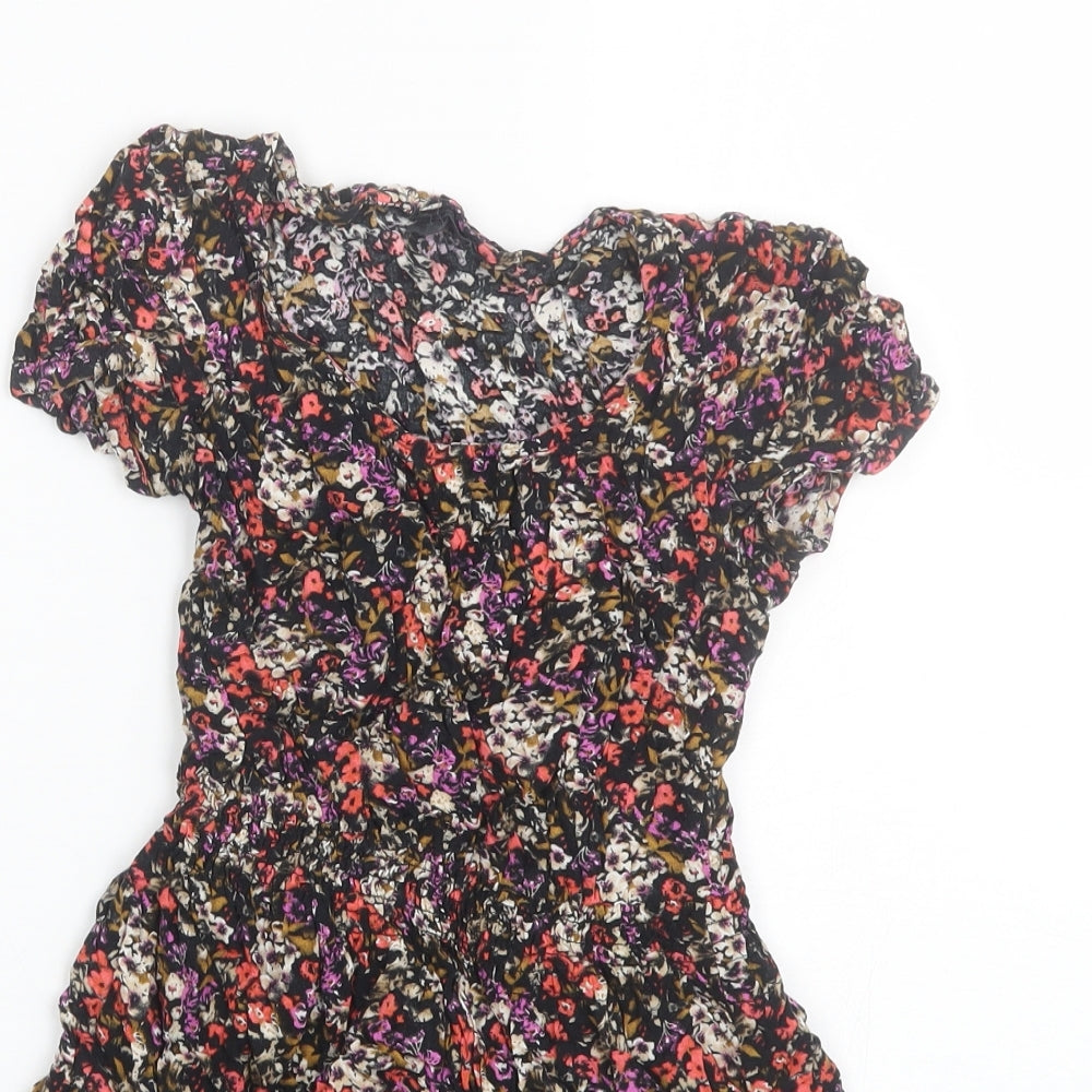 FOREVER 21 Womens Multicoloured Floral  Basic T-Shirt Size S