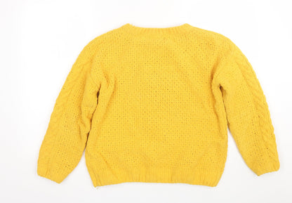 Primark Womens Yellow   Pullover Jumper Size XS