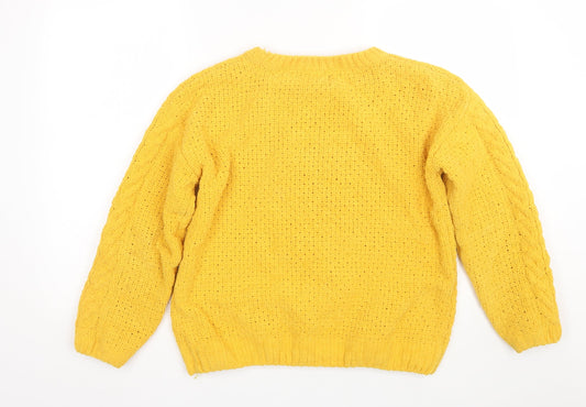 Primark Womens Yellow   Pullover Jumper Size XS