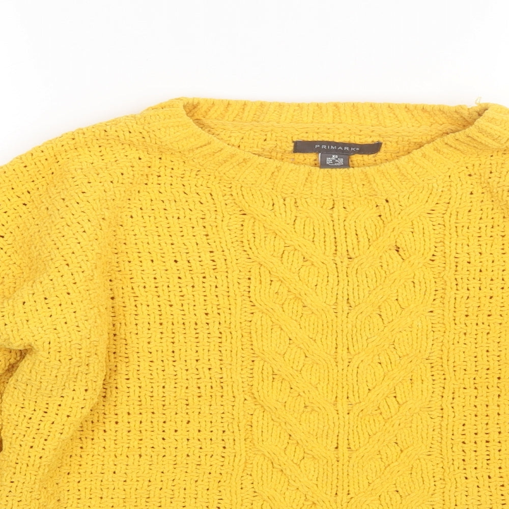 Primark Womens Yellow   Pullover Jumper Size XS
