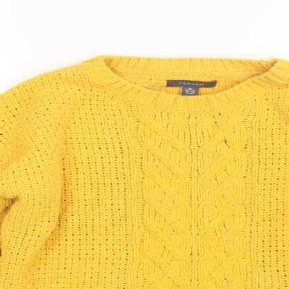 Primark Womens Yellow   Pullover Jumper Size XS