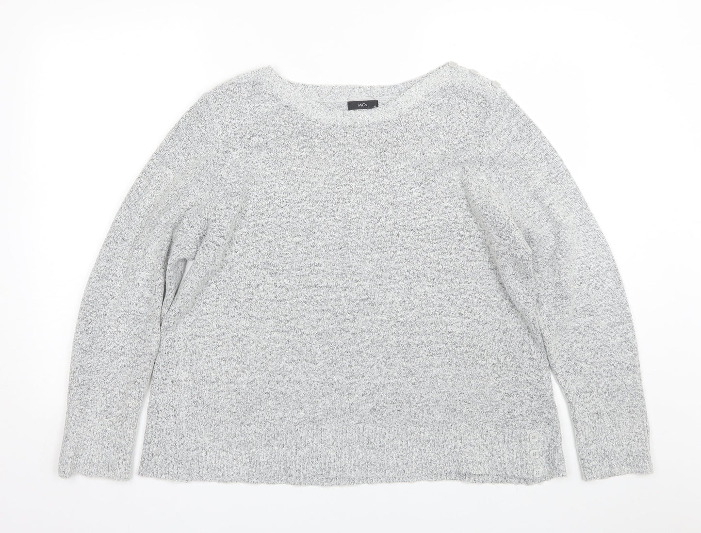 Womens UK Size 20 M&Co Grey Pullover Jumper