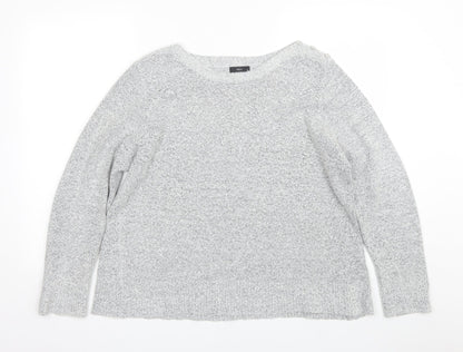 Womens UK Size 20 M&Co Grey Pullover Jumper