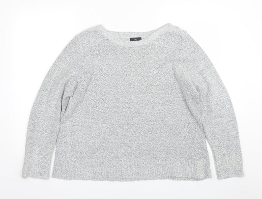 Womens UK Size 20 M&Co Grey Pullover Jumper