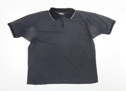 M2M Mens Grey    Polo Size XL