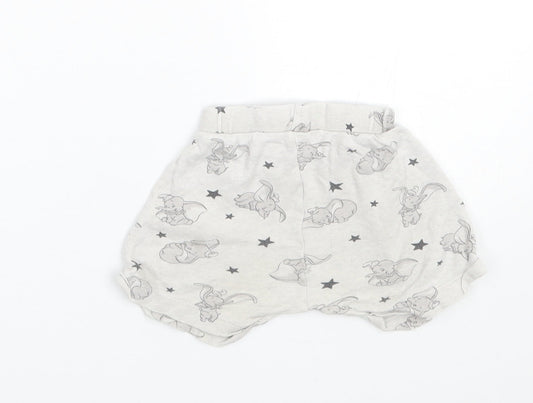 George Girls Grey Animal Print  Cami Sleep Shorts Size 6-9 Months  - Dumbo