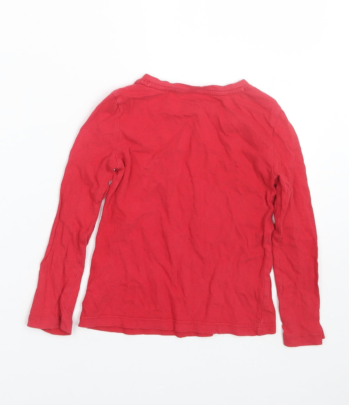 Back view of Gap girls’ red basic t-shirt, size 4-5, years