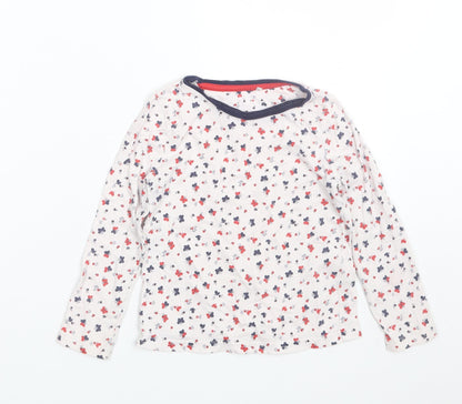 George Girls White Floral  Top Pyjama Top Size 3-4 Years
