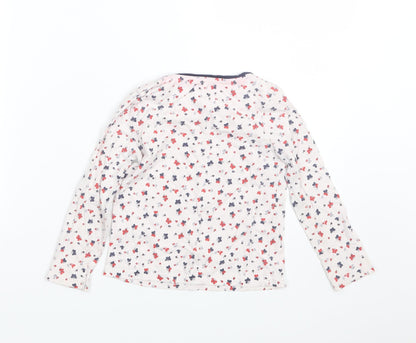 George Girls White Floral  Top Pyjama Top Size 3-4 Years