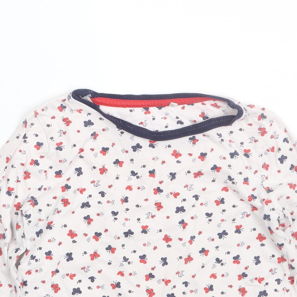 George Girls White Floral  Top Pyjama Top Size 3-4 Years