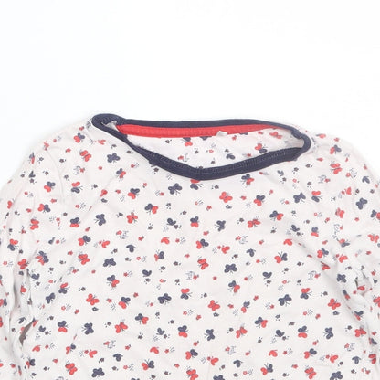 George Girls White Floral  Top Pyjama Top Size 3-4 Years