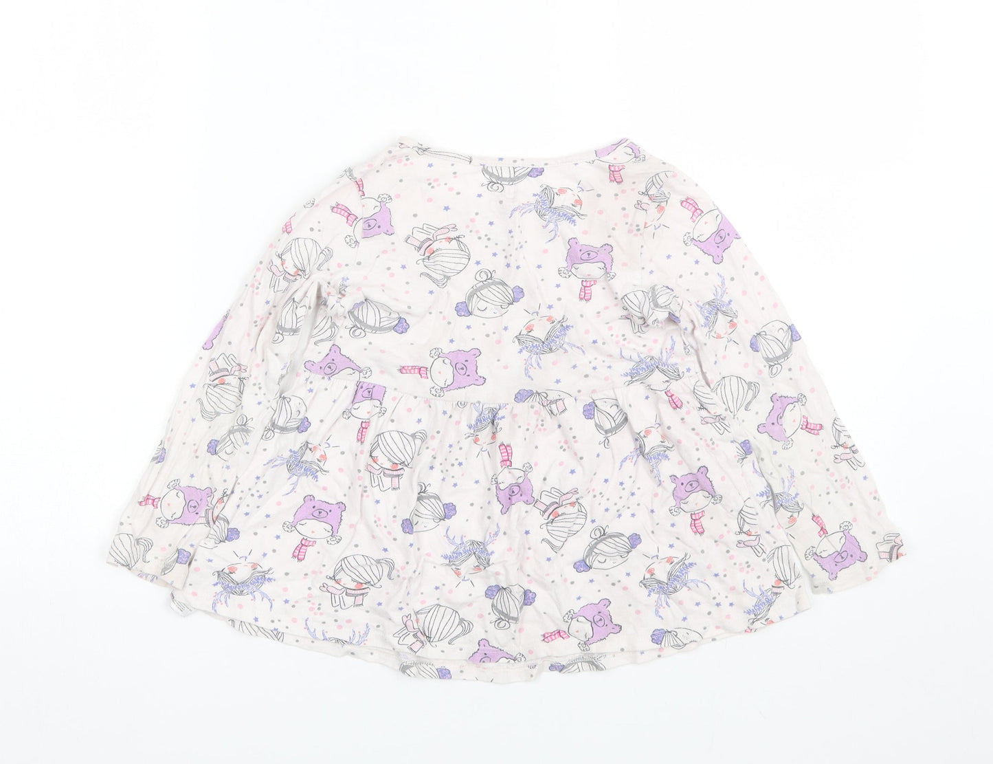 Gap Girls White Polka Dot  T-Shirt Dress  Size 5 Years