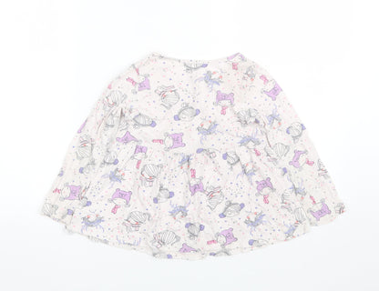 Gap Girls White Polka Dot  T-Shirt Dress  Size 5 Years