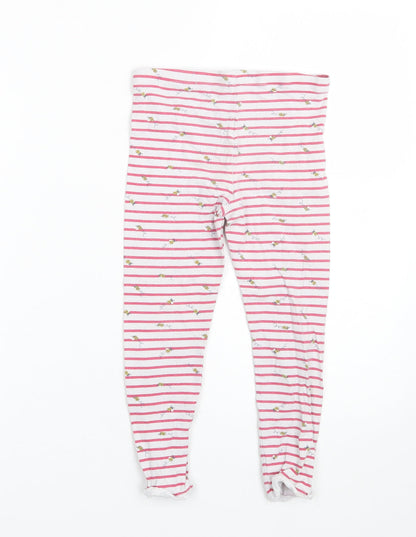 Mothercare Girls Red Striped  Cami Pyjama Pants Size 5-6 Years
