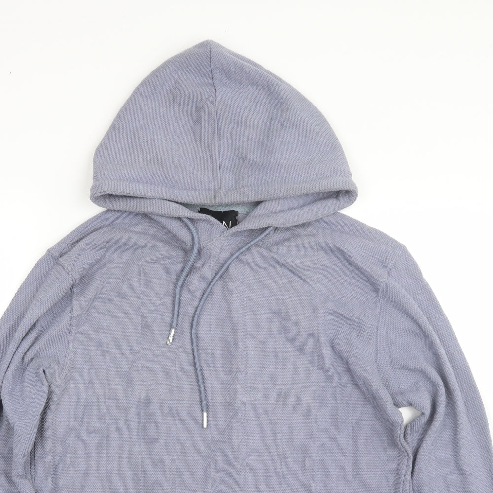 Mens UK Size S Boohoo Blue Pullover Hoodie