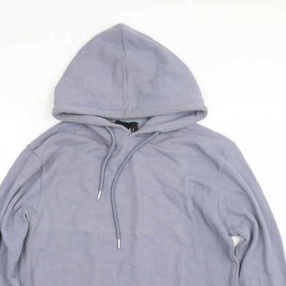Mens UK Size S Boohoo Blue Pullover Hoodie