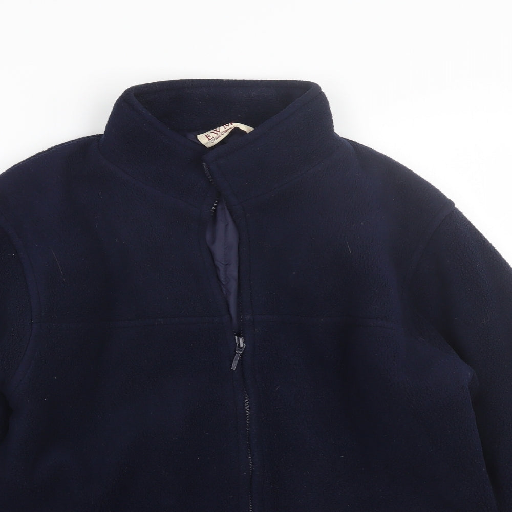 Mens UK Size S EWM Blue Full Zip Sweatshirt