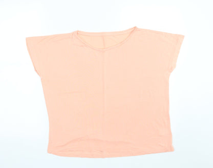 Preworn Womens Pink   Basic T-Shirt Size 10
