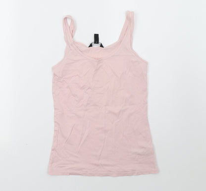 Womens UK Size 6 New Look Pink Basic Tank