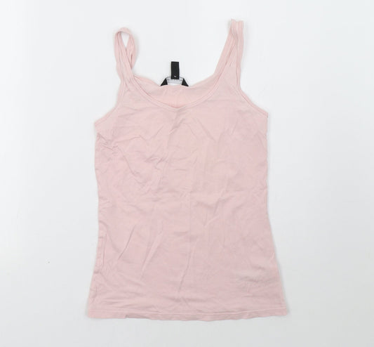 Womens UK Size 6 New Look Pink Basic Tank