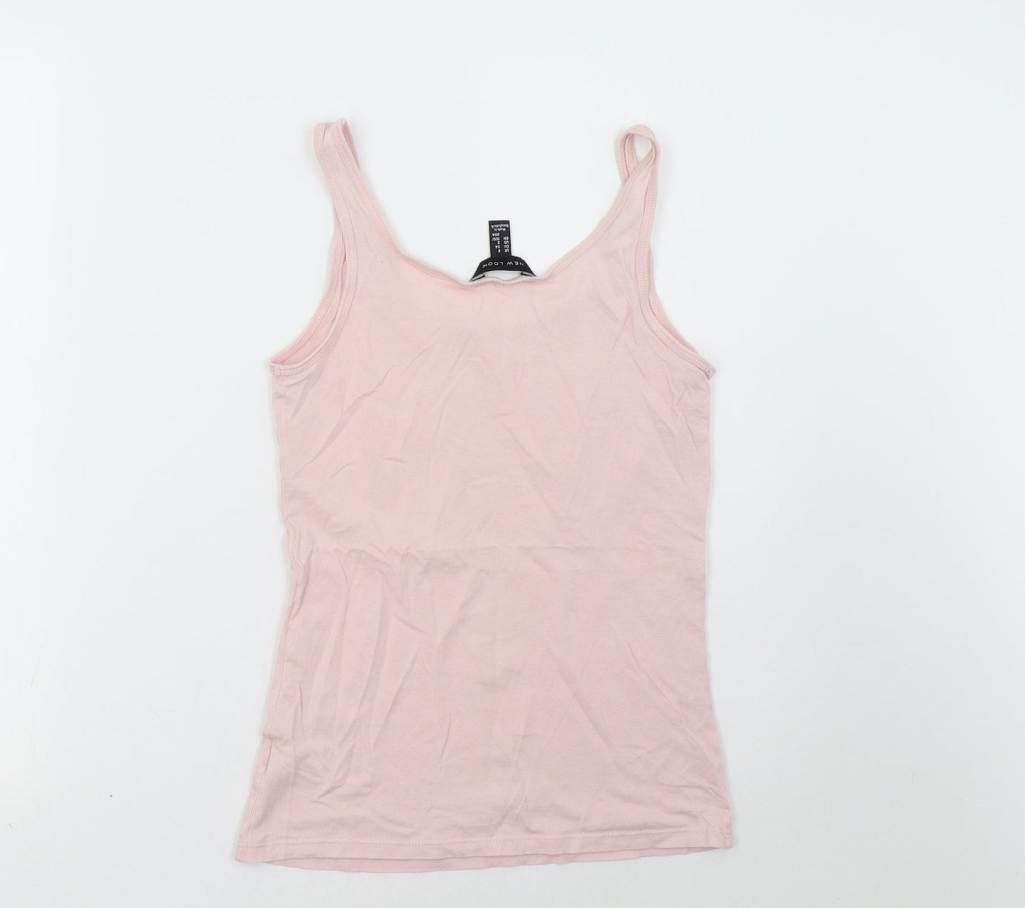 Womens UK Size 6 New Look Pink Basic Tank
