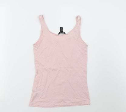 Womens UK Size 6 New Look Pink Basic Tank