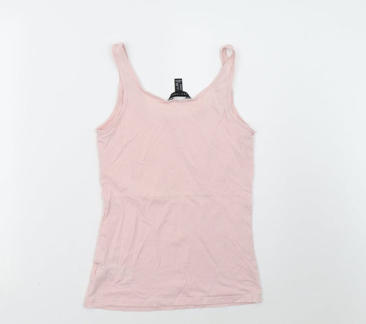 Womens UK Size 6 New Look Pink Basic Tank