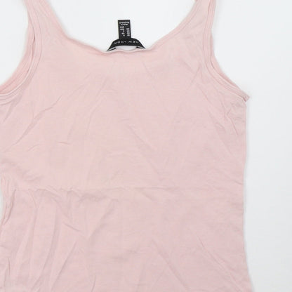 Womens UK Size 6 New Look Pink Basic Tank