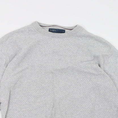 Mens UK Size S Easy Grey Pullover Sweatshirt