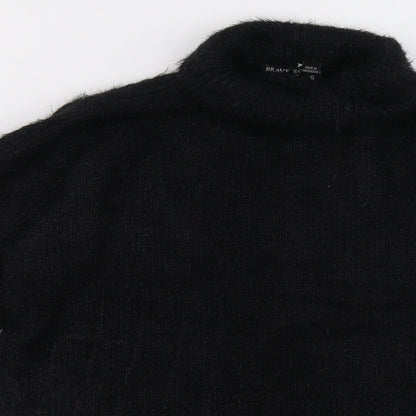 Brave Soul Womens Black   Pullover Sweatshirt Size S